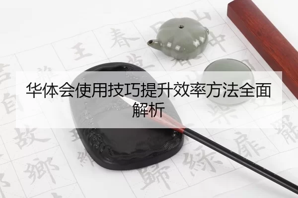 华体会使用技巧提升效率方法全面解析